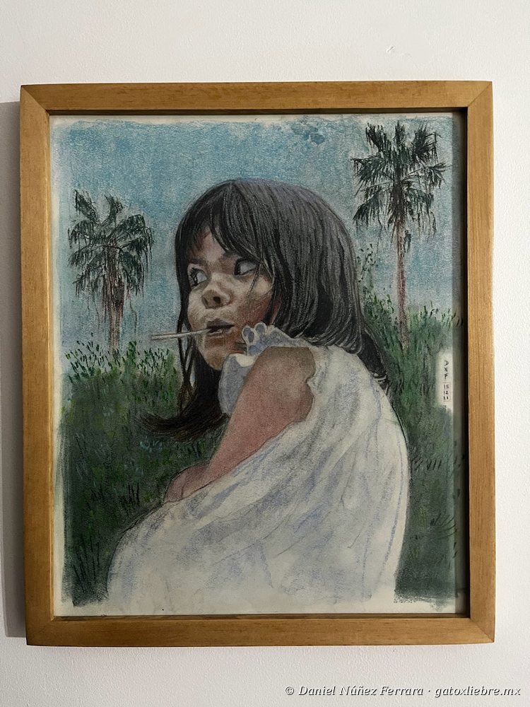 Retrato por encargo en pastel y lápiz de color
