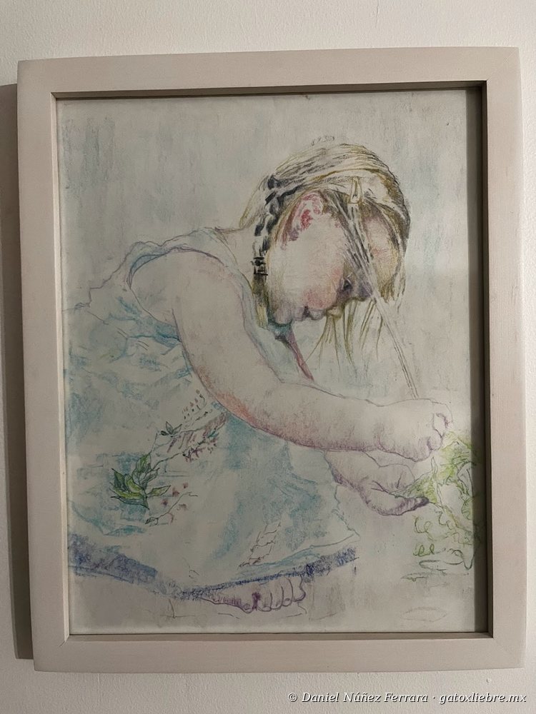 Retrato por encargo en acuarela y lápiz