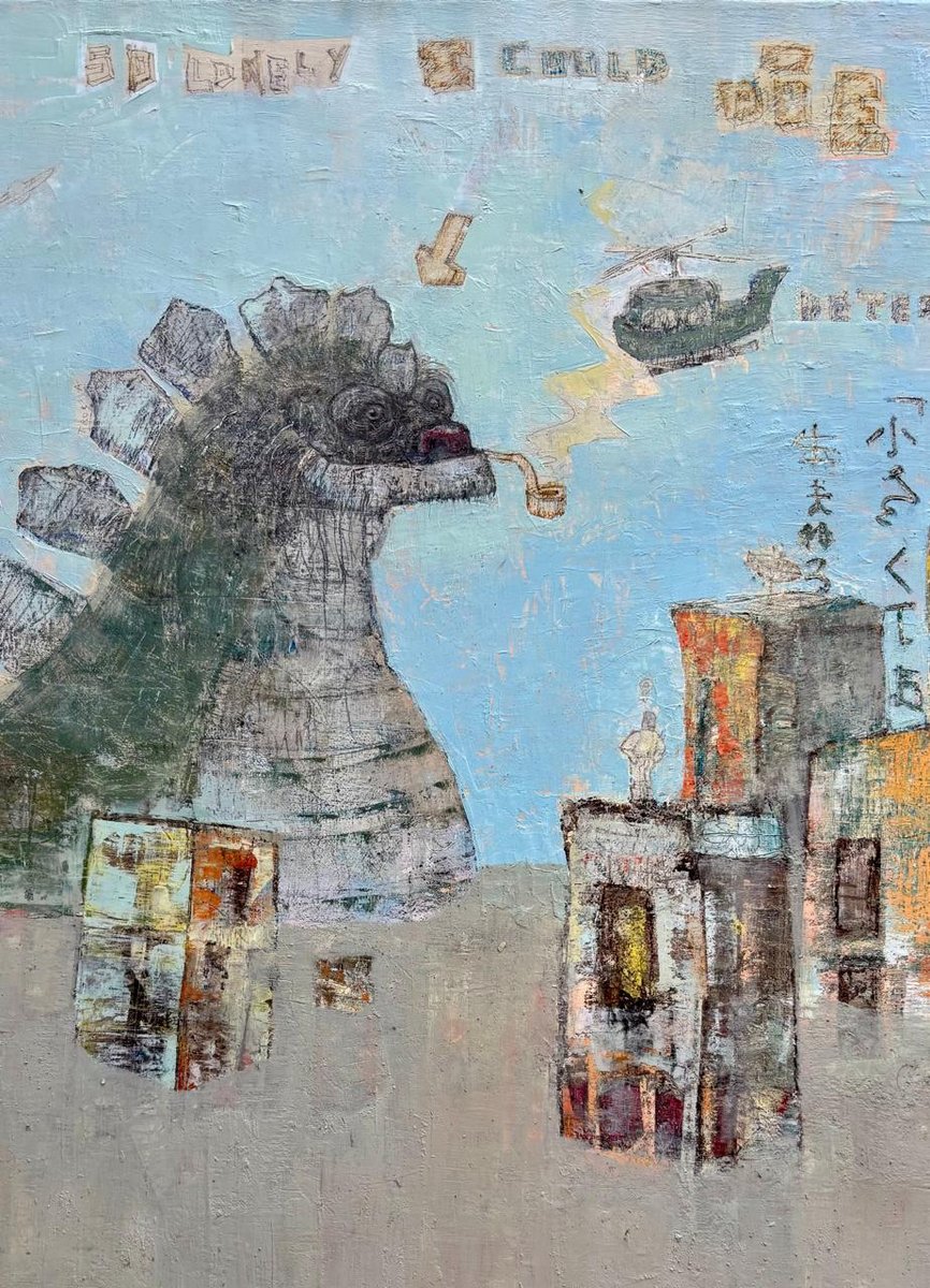 Tsunami — óleo sobre tela